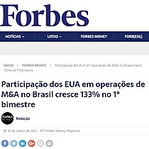 Participao dos EUA em operaes de M&A no Brasil cresce 133% no 1 bimestre